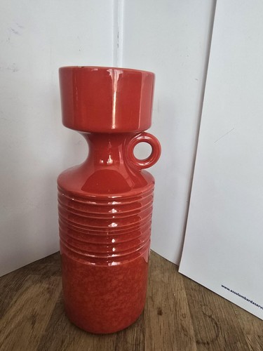 Vaso ceramica rosso design - vaso,