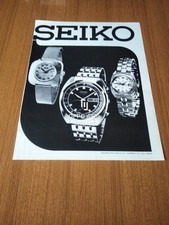 1970 SEIKO WATCH OROLOGIO AUTOMATIC CHRONOGRAPH  VINTAGE AD PUBBLICITA