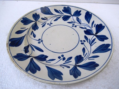 Antico spongeware piatto - spongeware,