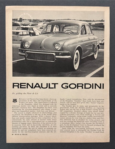 1961 renault gordini - renault, sedan