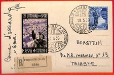 aa2456 - ITALIA - Storia Postale  CHIUDILETTERE su CARTOLINA Firenze CALCIO 1939