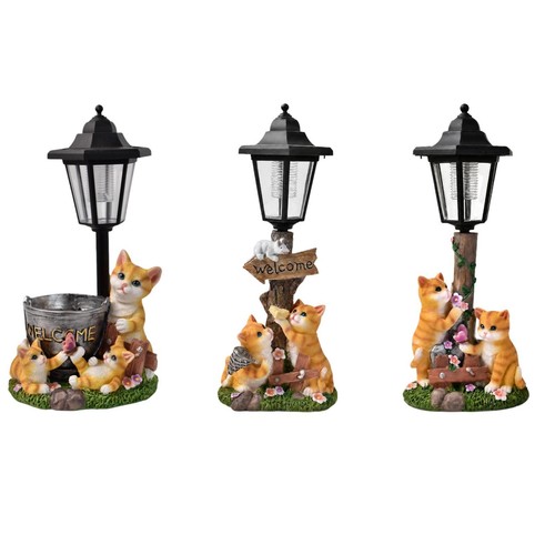 Statua gatto solare per - solare,