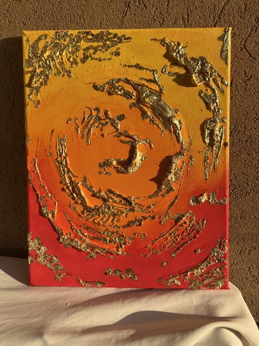 Quadro astratto dipinto mano - astratto,