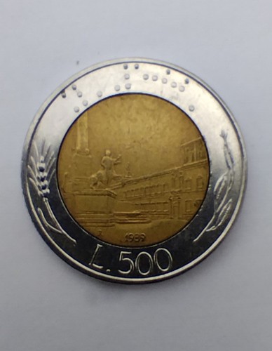Rara moneta 500 lire - lire, 1989