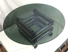 TAVOLINO DA FUMO VINTAGE 1970. STRUTTURA IN CROMO.