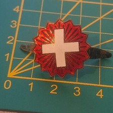 pin spilla distintivo ferrovie svizzere in smalto integro rarissimo e bottone