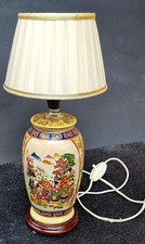 Lampada da tavolo antica 70' in porcellana arte orientale Giappone,China
