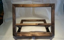 LEGGIO IN LEGNO COLOR NOCE LUCIDO LAVORAZIONE A CERA CM. 31X41