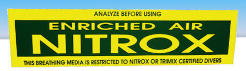 Adesivo nitrox serbatoio - nitrox,