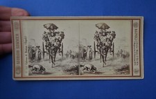 Foto d'epoca stereoscopica Giorgio Sommer Napoli Calesse di Resina