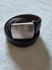LEATHER BELT Calvin Klein Cintura vintage Calvin Klein in vera pelle, fibbia