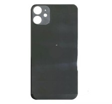 VETRO SCOCCA IPHONE 11 BACK COVER BIG HOLE COPRI BATTERIA NERO + SPEDIZIONE