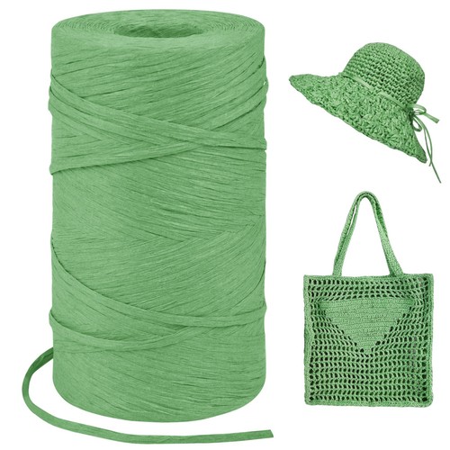 Filato rafia verde scuro - di,