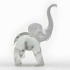 Scultura elefante vintage 8" in vetro artistico di Murano di Lucio Zanetti