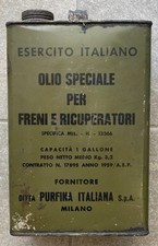 Tanica olio speciale ESERCITO ITALIANO 26x17x10 anni '60
