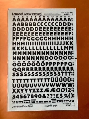 Letraset 4390 corinthian extra - letraset,