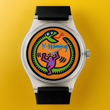Orologio da polso KEITH HARING retrò serpente pop art regalo