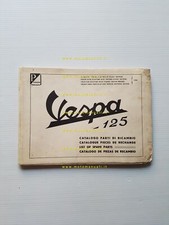 Piaggio Vespa 125 VNA 1958 tavole illustrate catalogo ricambi originale