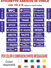 adesivi segnaletica porte ufficio toilette spingere entrata estintore ecc