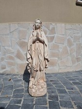 STATUA DELLA MADONNA DI LOURDES SCULTURA IN CEMENTO PER ESTERNO GIARDINO H 60 CM