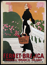 2000ca * Manifesto Poster "Fernet-Branca – Marcello Dudovich, Indispensabile in