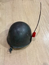 Elmetto italiano modello 1933 da Alpini con porta penna  Regio Esercito IIGM