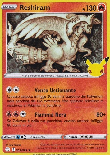 Carta pokemon reshiram - pokemon,