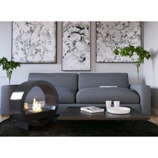 Biocamino mod.PERLA DESIGN 62x62x25cm al bioetanolo Nero arredo bio camino Stufa