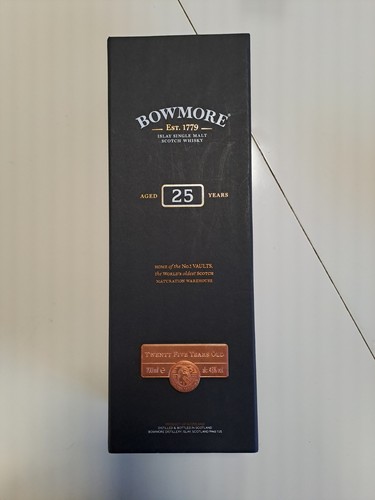 Bowmore whisky bottle display - bowmore,