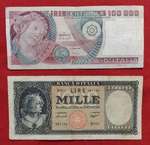 100000 lire botticelli 1000 - 100000,