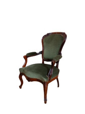 Poltrona Luigi Filippo in noce massello - poltroncina - epoca meta' 800.