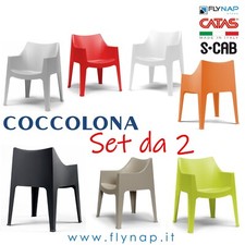 SCAB DESIGN SET POLTRONA GIARDINO OUTDOOR CASA BAR COCCOLONA TECNOPOLIMERO