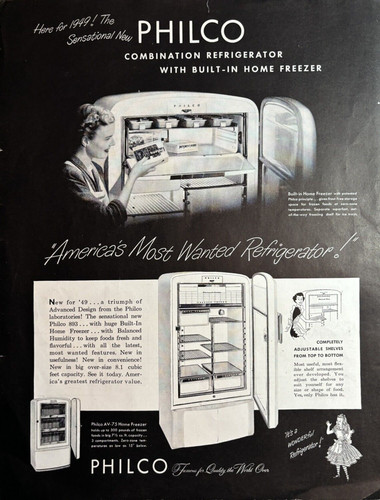 1949 philco frigorifero - 1949,