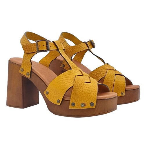 Zoccoli donna ocra con - donna,