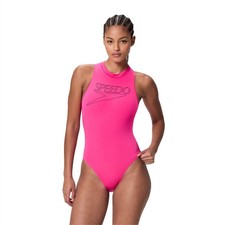 SPEEDO COSTUME DA BAGNO DONNA HYDRASUIT.COSTUME DA BAGNO ROSA CON CERNIERA SUPPORTO BUSTO S26