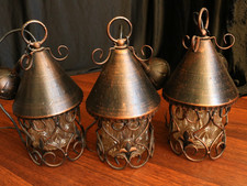 3x Lampada a sospensione per bancone bar vintage retrò metallo