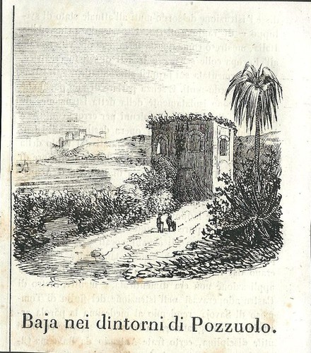 Stampa antica pozzuoli veduta - stampa,