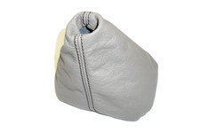 cuffia cambio compatibile con VW new beetle in vera pelle grigia chiara