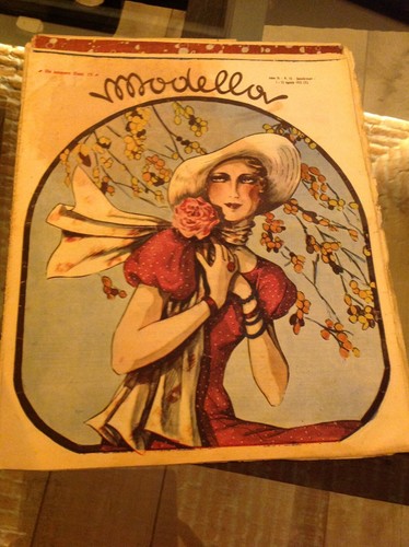 Modella rivista moda vintage - rivista,