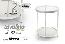 TAVOLINO METALLO BIANCO 2