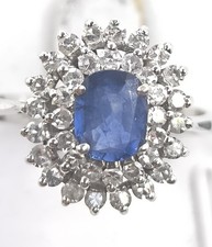 ✅✅✅Anello in oro 750/18 carati diamante zaffiro 1,5 carati ✅✅