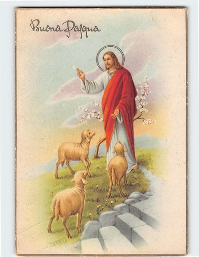 Cartolina buona pasqua - buona, con