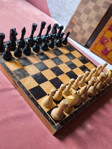 Set scacchi legno vintage
