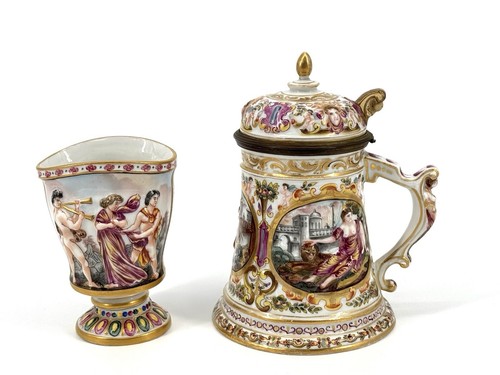Antica tazza piedini - tazza, e