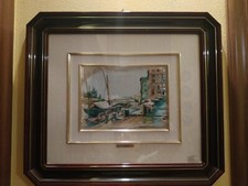 Litografie serie Roma sparita. Il porto Ripetta e Via delle Asinelle.