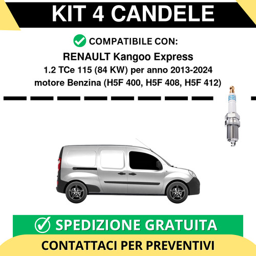 Kit candele per renault - kit, 4