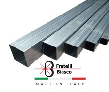 TUBOLARE BARRA QUADRATO SCATOLARE TUBO FERRO ACCIAIO ZINCATO TUBOLARE da 3m