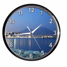 orologio NUOVO da parete PANORAMA NAPOLI vesuvio città metropoli calcio