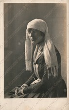 Costumi Friulani Ritratto ragazzza fotografia Brisighelli folclore Cartolina