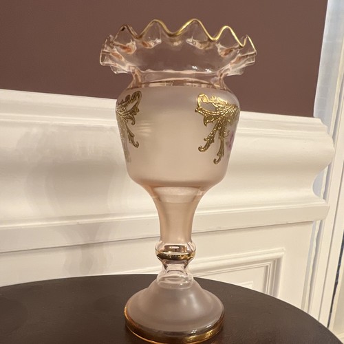 Vaso vetro rosa satinato - rosa,